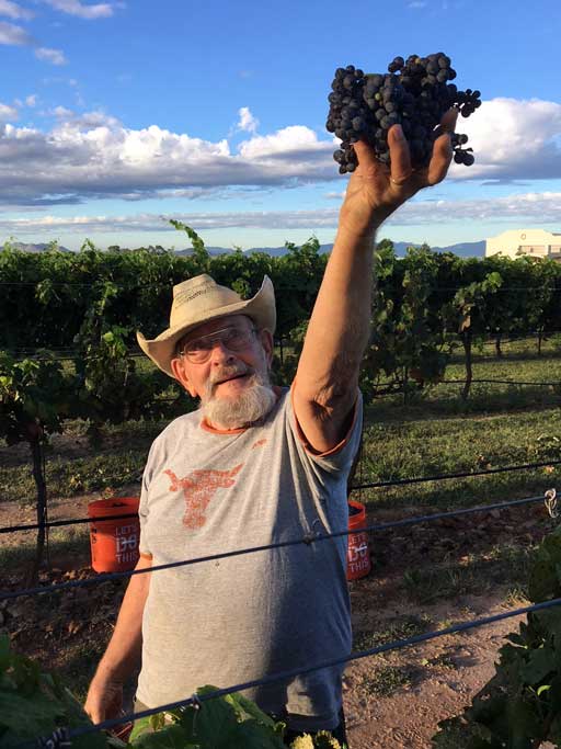 Dave O holding a Graciano cluster